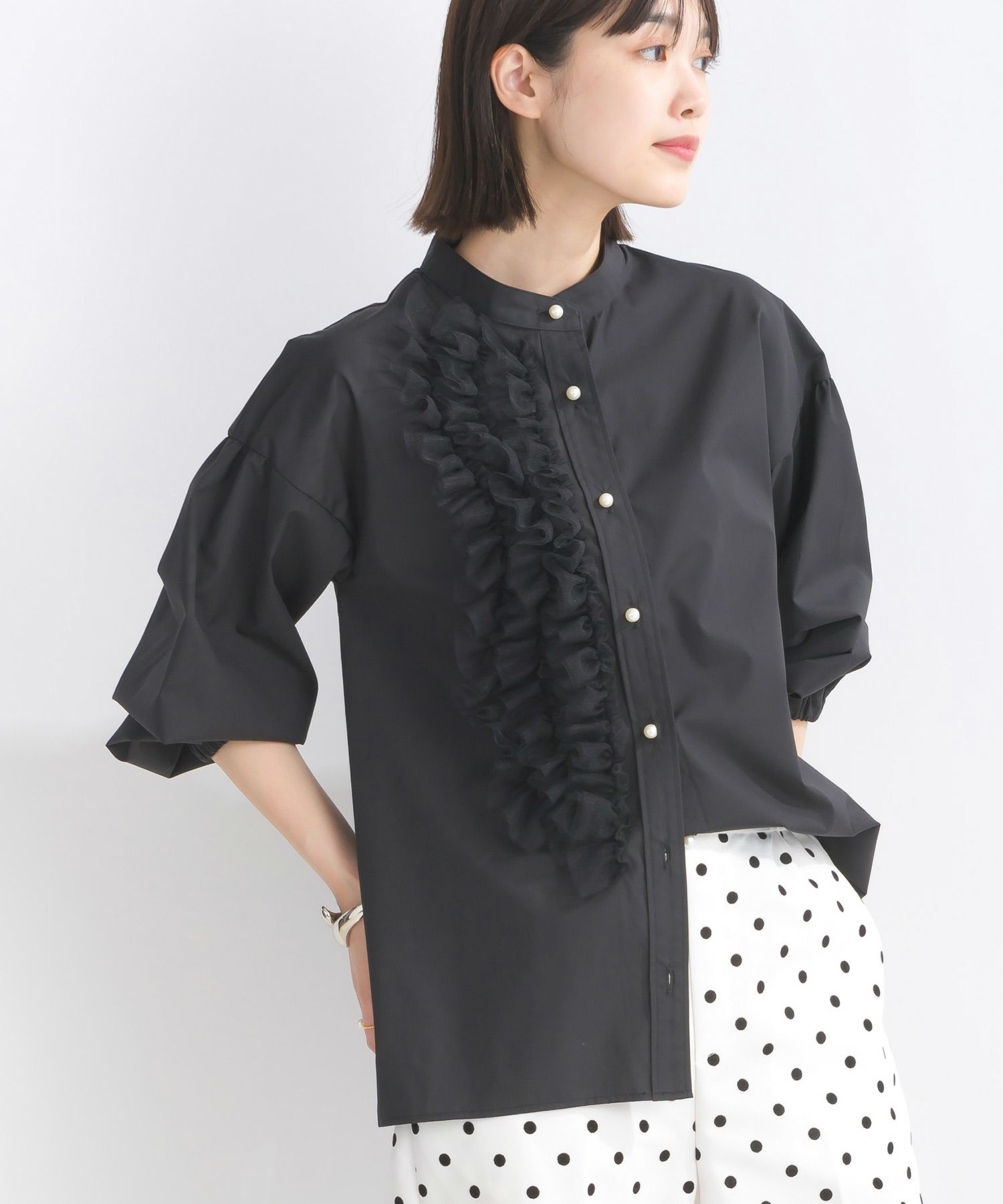 日本製】チュールフリルノーカラーブラウス | PICCIN (ピッチン) 公式通販