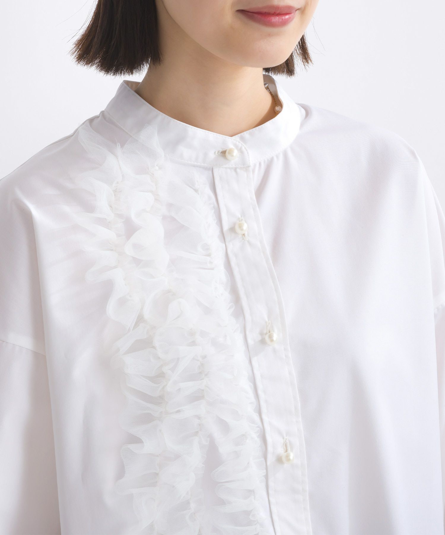 日本製】チュールフリルノーカラーブラウス | PICCIN (ピッチン) 公式通販