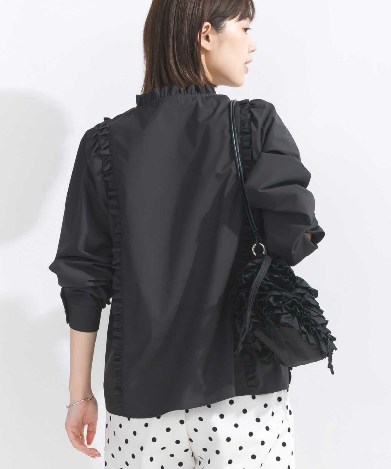 PATOU ブラック フリルブラウス 34 3万円均一】【アウトレット】【ラスト1点】Patou パトゥ ブラウス/GG