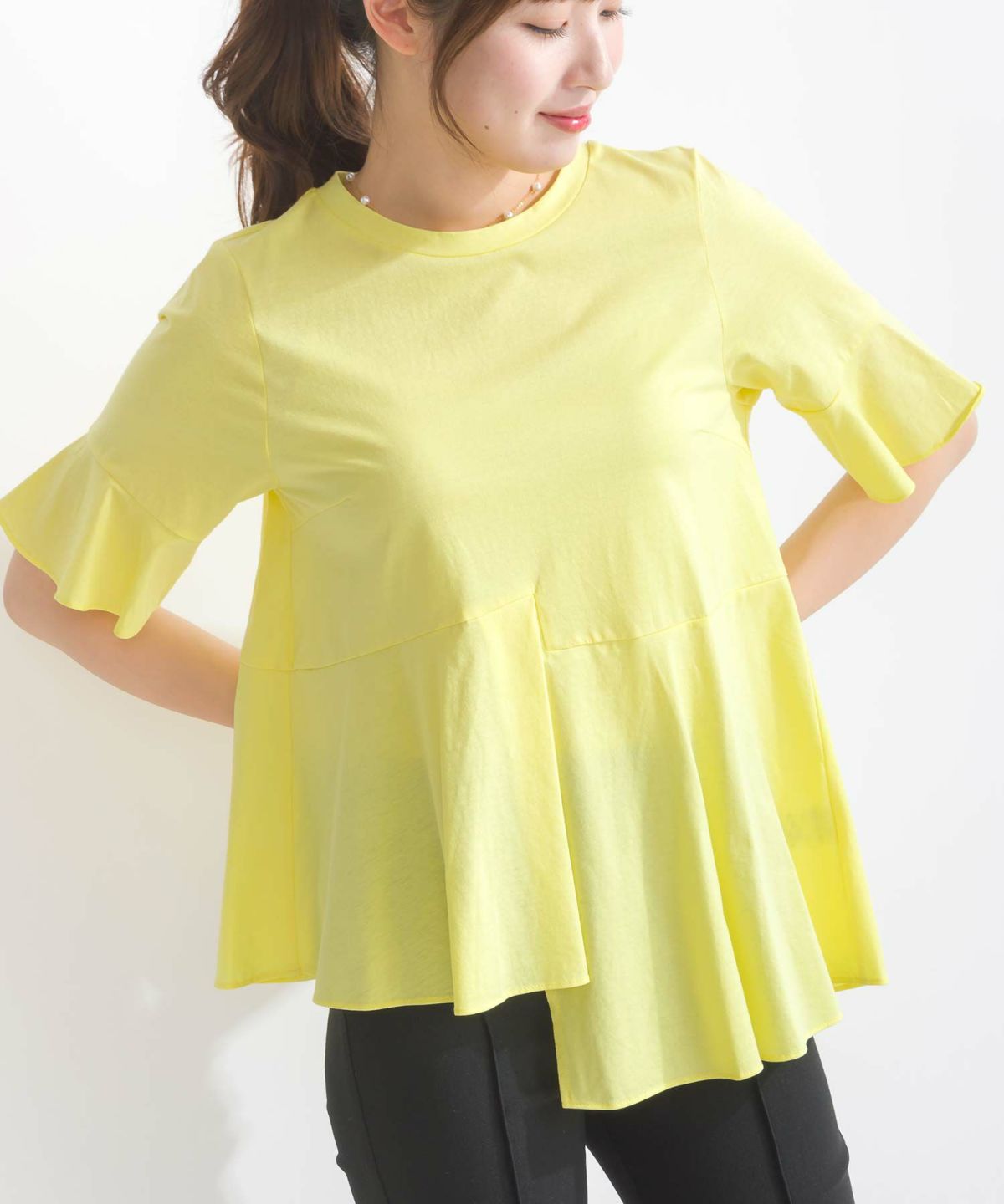 model：H165　着用サイズ：M　イエロー