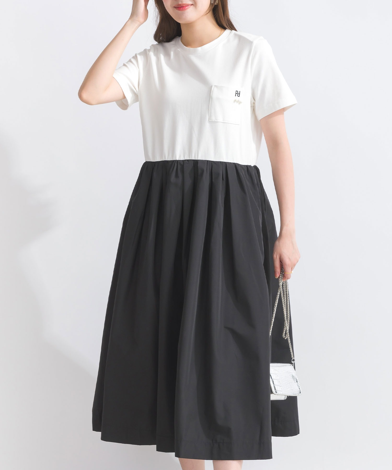 model：H165　着用サイズ：M　オフホワイト