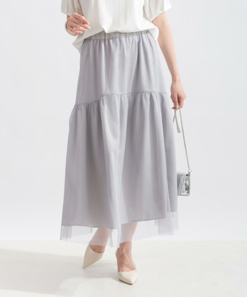 みさき　SINOON シヌーン　チュールスカート　グレー Sinoon】☆ 韓国人気 ☆ Tute Skirt ☆ 4 COLOR (sinoon/スカート