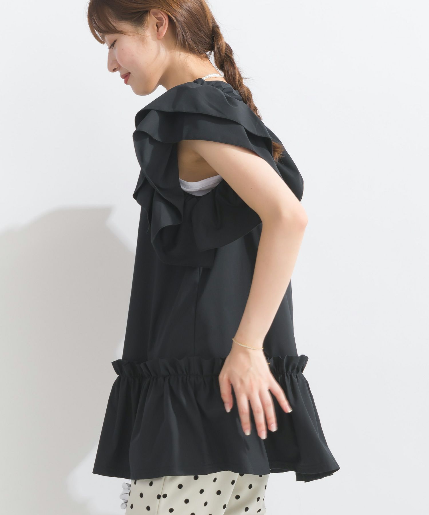model：H165　着用サイズ：M　ブラック