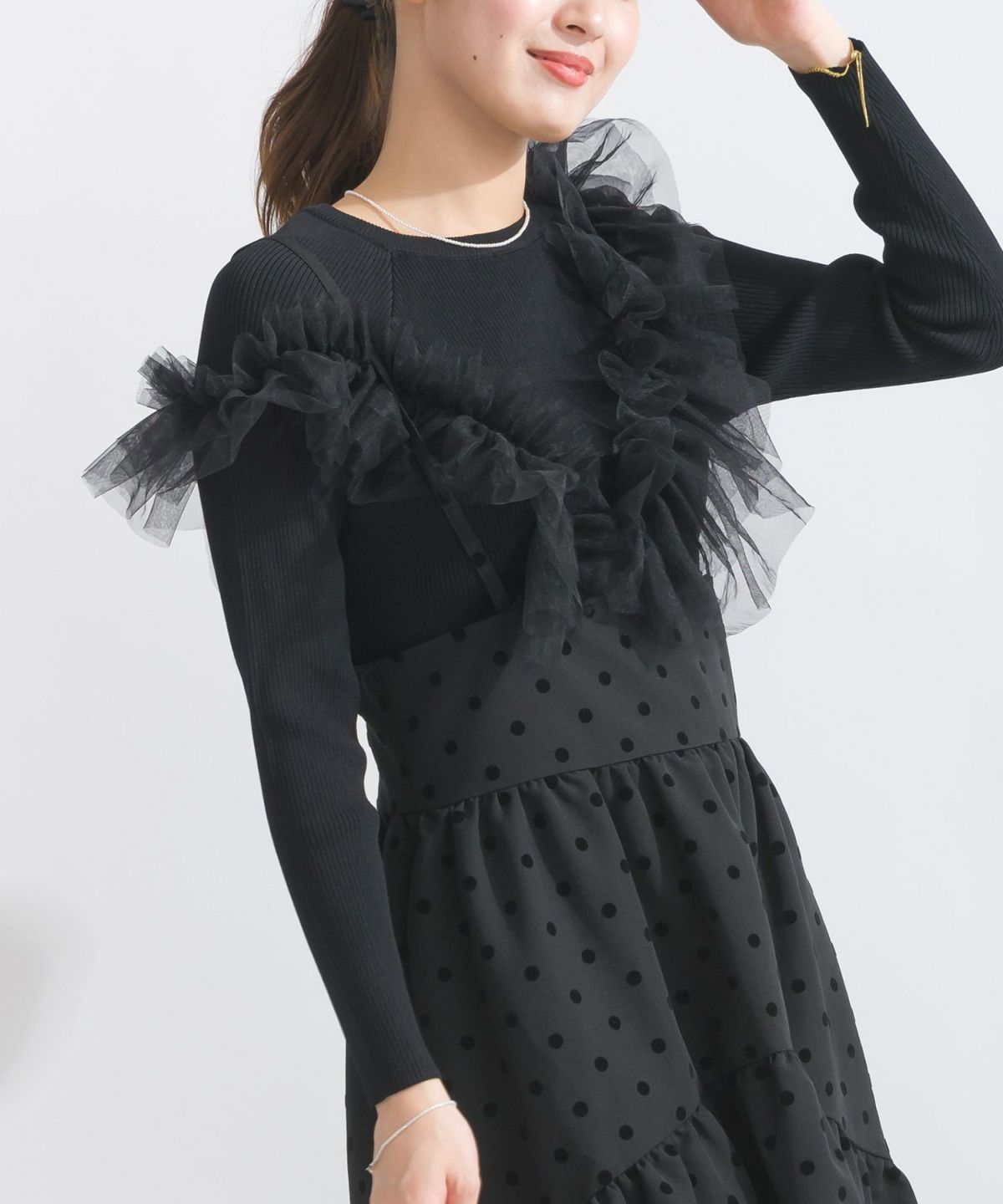 model：H165　着用サイズ：M　ブラック