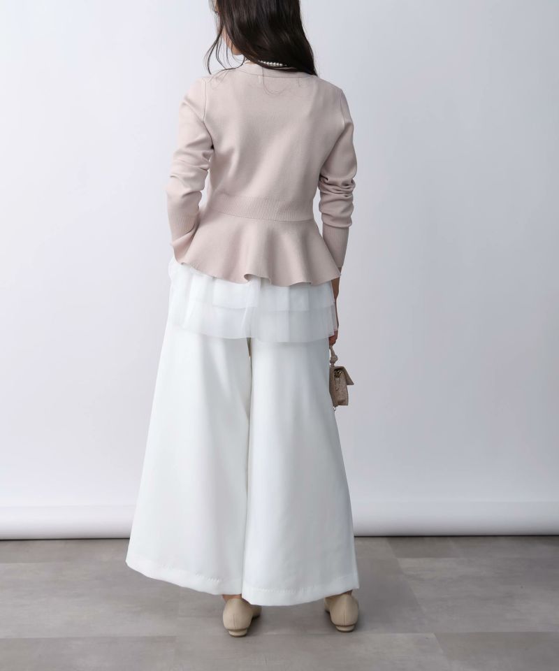 model：H160　着用サイズ：M　ピンクベージュ