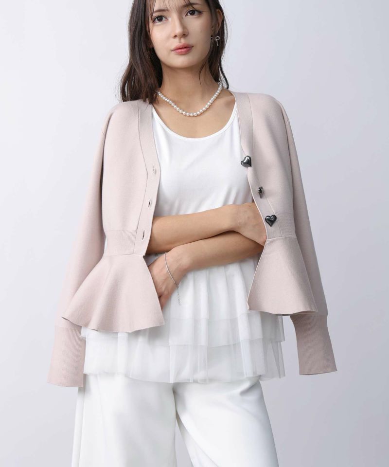 model：H160　着用サイズ：M　ピンクベージュ