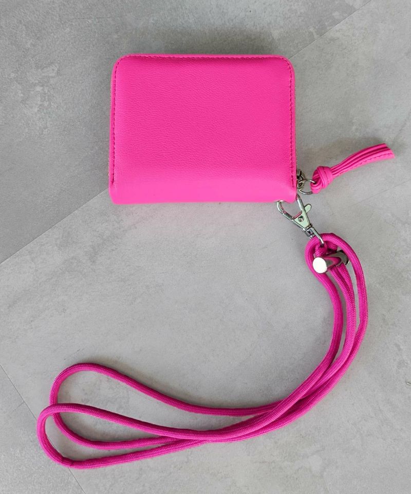 蛍光レザーストラップ付き・ジャバラカードウォレット | PICCIN