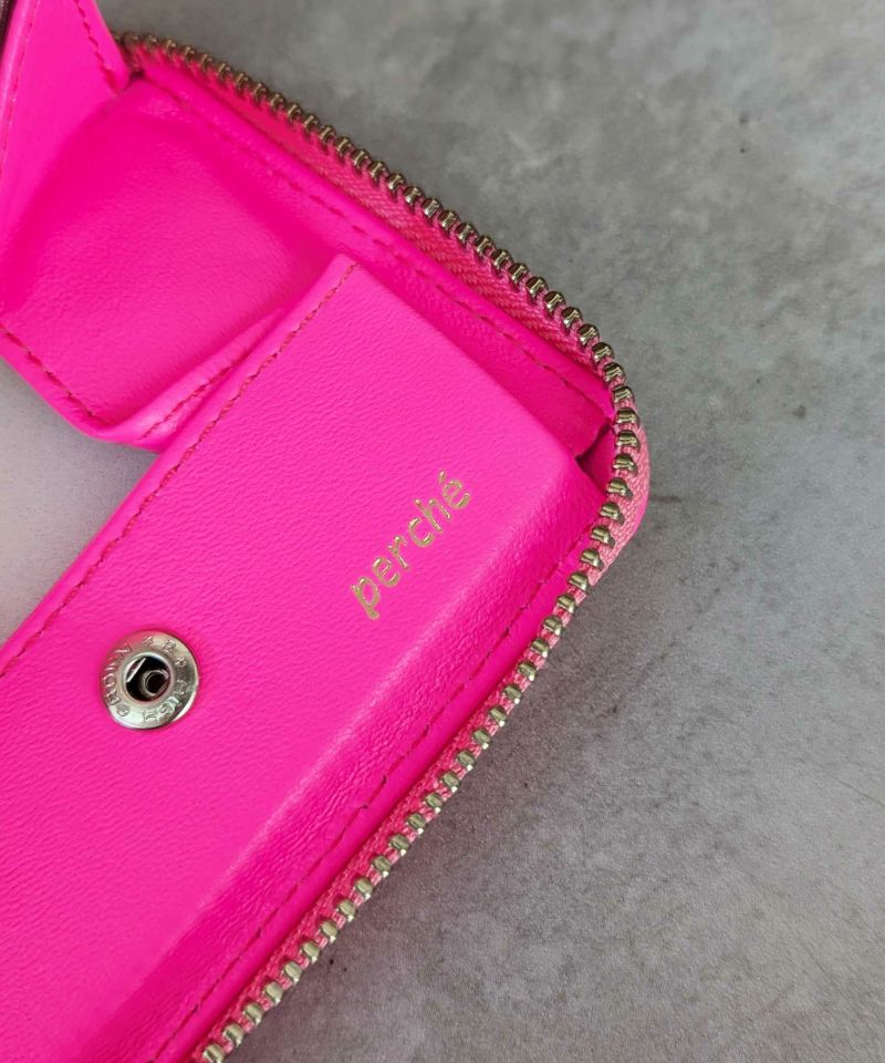 蛍光レザーストラップ付き・ジャバラカードウォレット | PICCIN