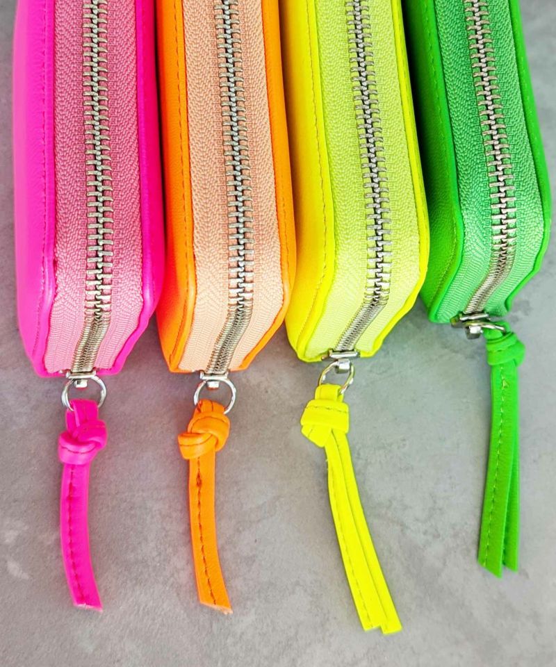 蛍光レザーストラップ付き・ジャバラカードウォレット | PICCIN