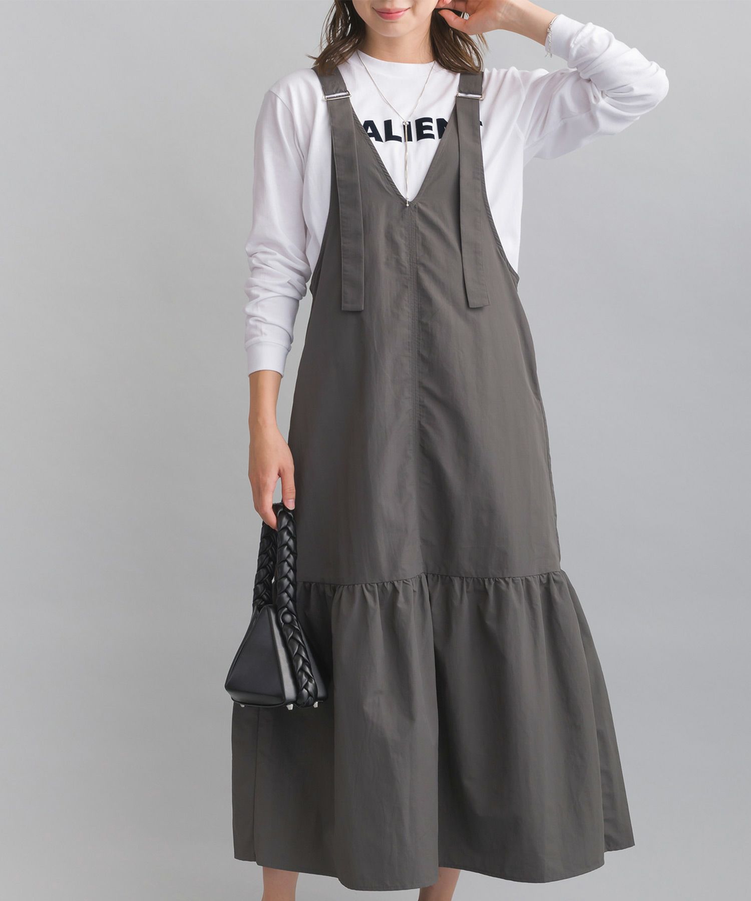 model：H167　着用サイズ：M　グレー