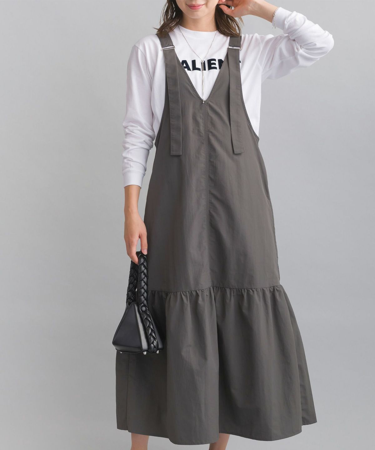 model：H167　着用サイズ：M　グレー