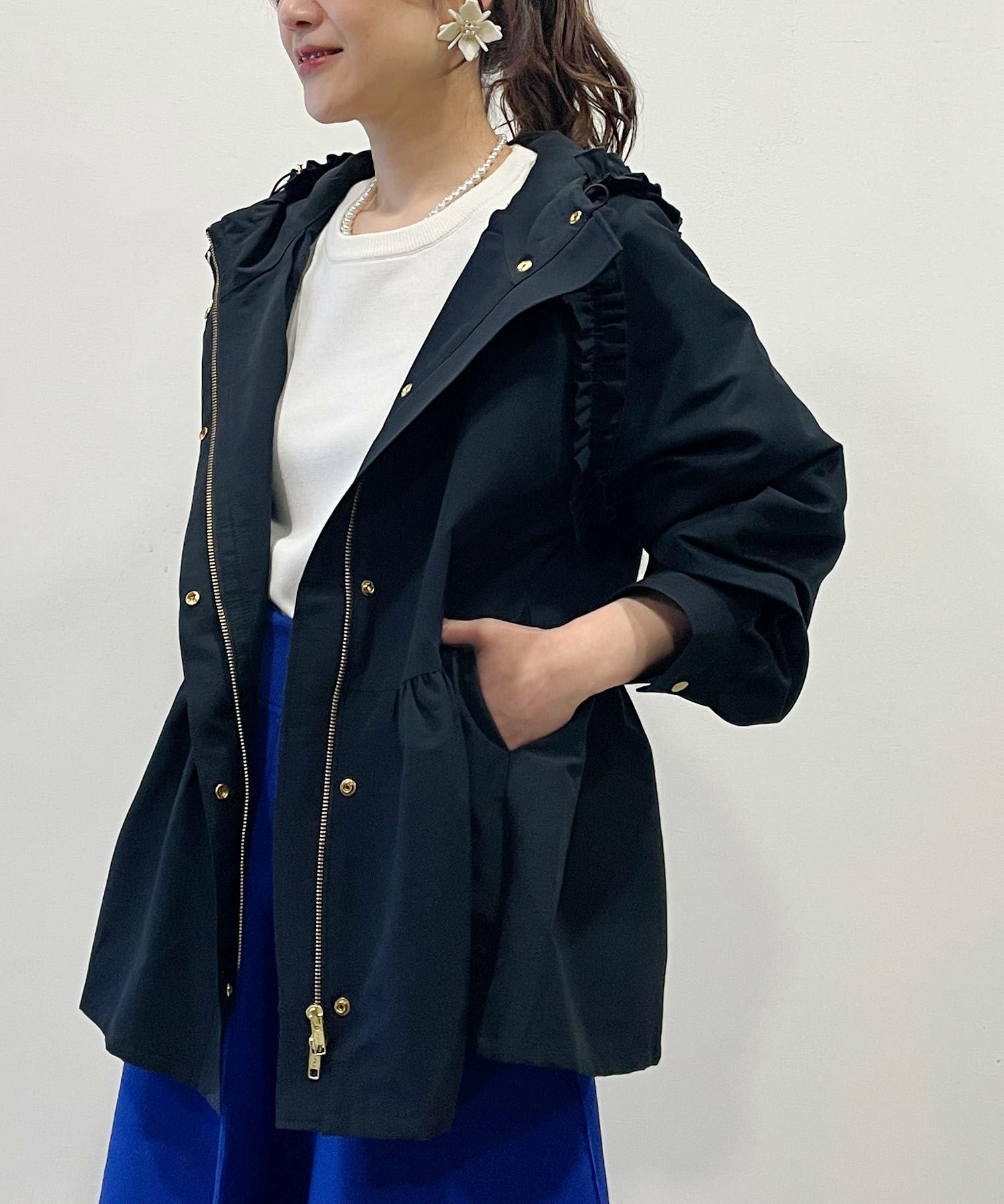 model：H164　着用サイズ：M　ネイビー
