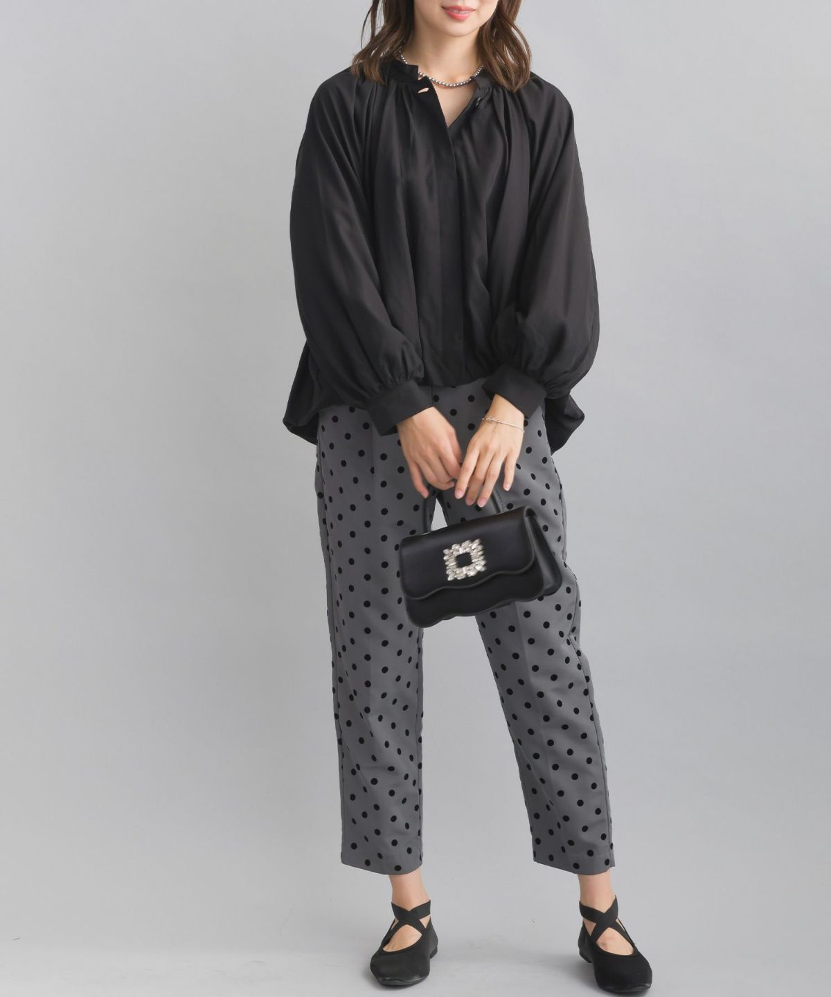 model：H167　着用サイズ：M　ブラック