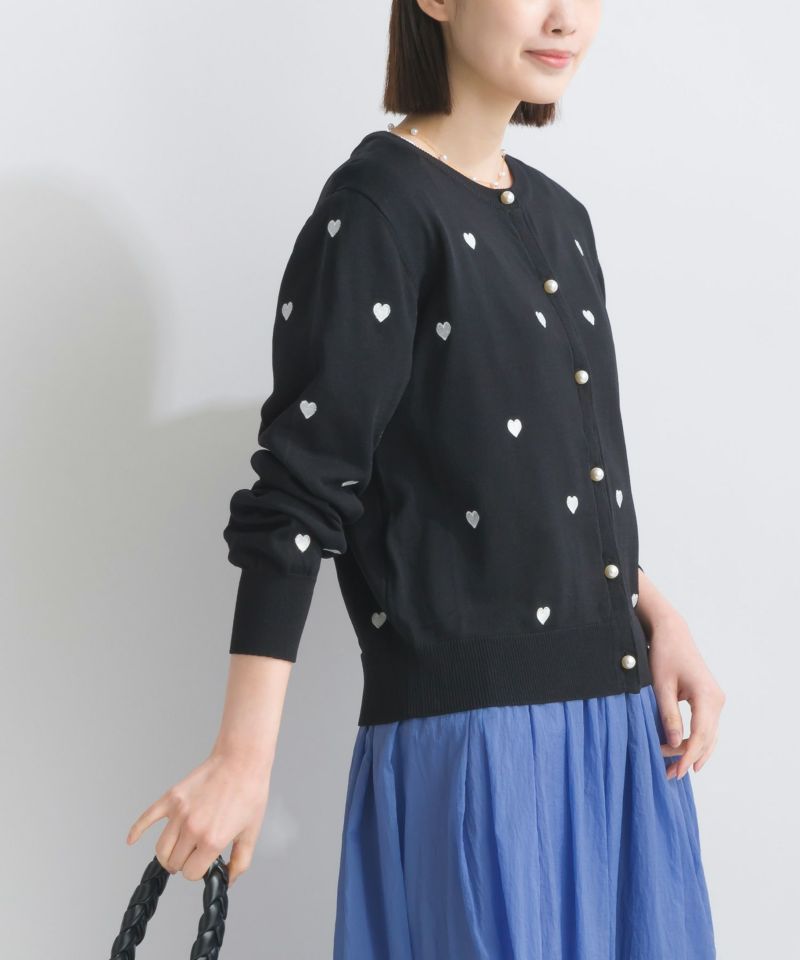 ハート刺繍パールボタンカーディガン | PICCIN (ピッチン) 公式通販