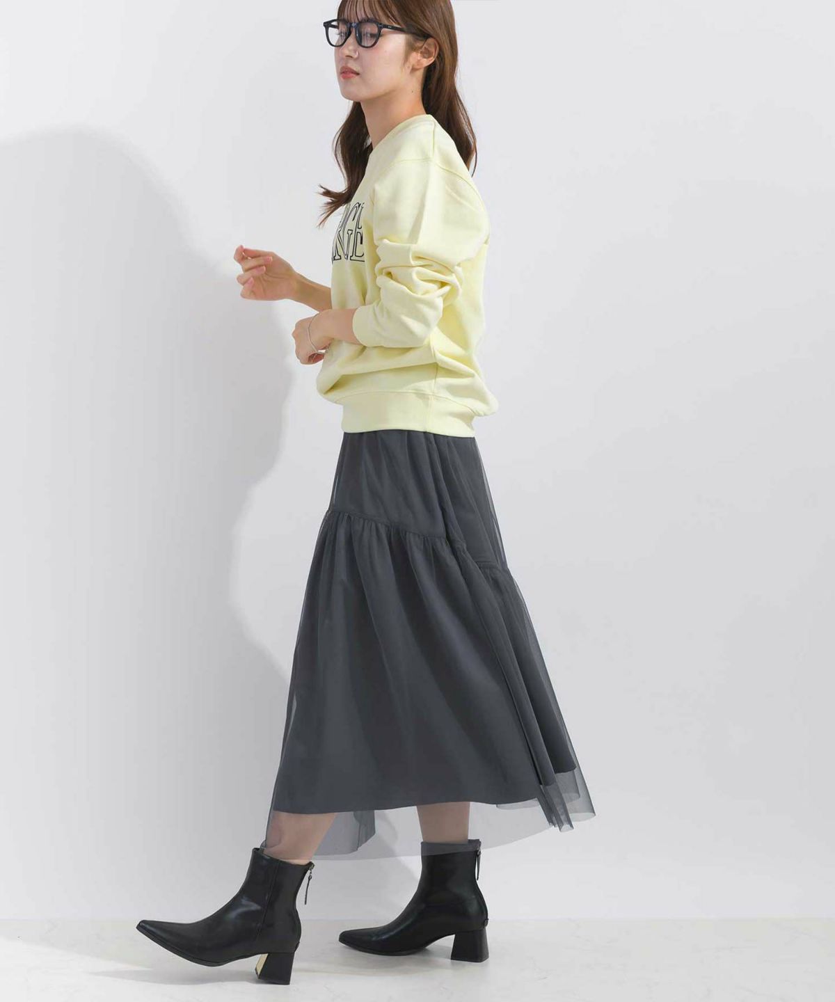 model：H165　着用サイズ：M　イエロー