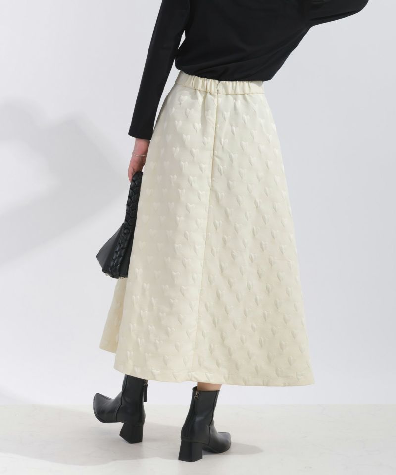 セットアップ可能】ハートジャガードフレアスカート | PICCIN