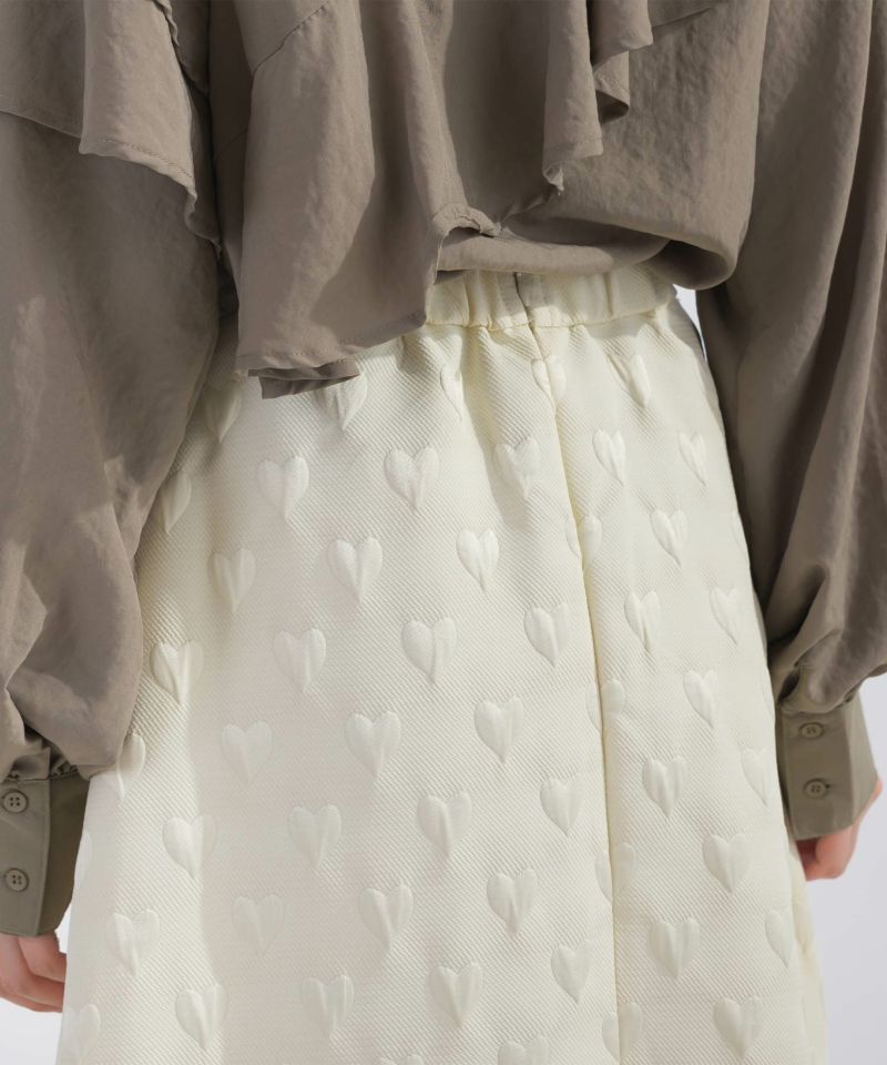 セットアップ可能】ハートジャガードフレアスカート | PICCIN