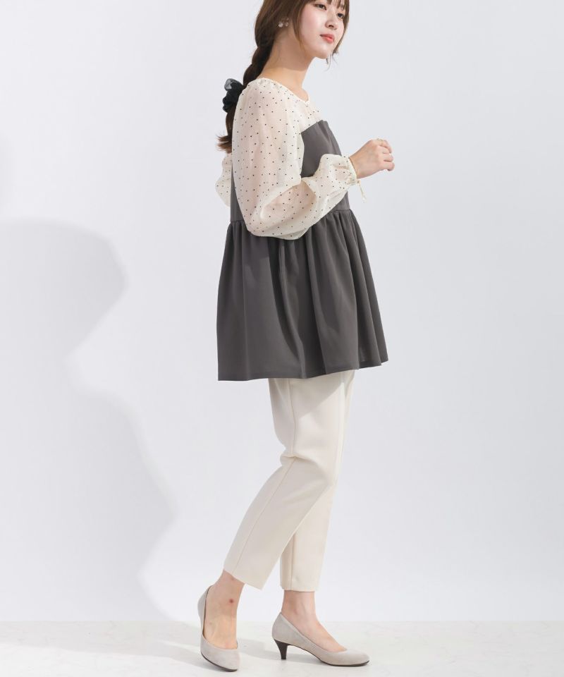 model：H165　着用サイズ：M　チャコールグレー