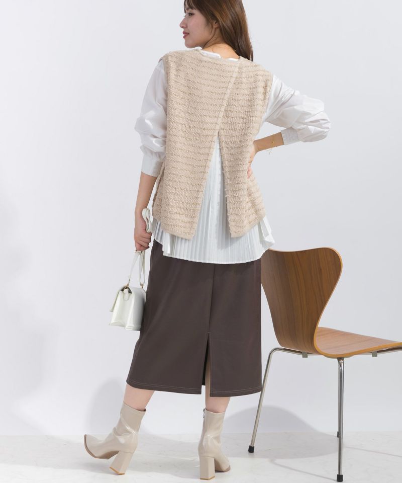 model：H165　着用サイズ：M　ブラウン