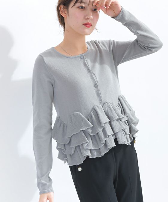 model：H165　着用サイズ：M　グレー