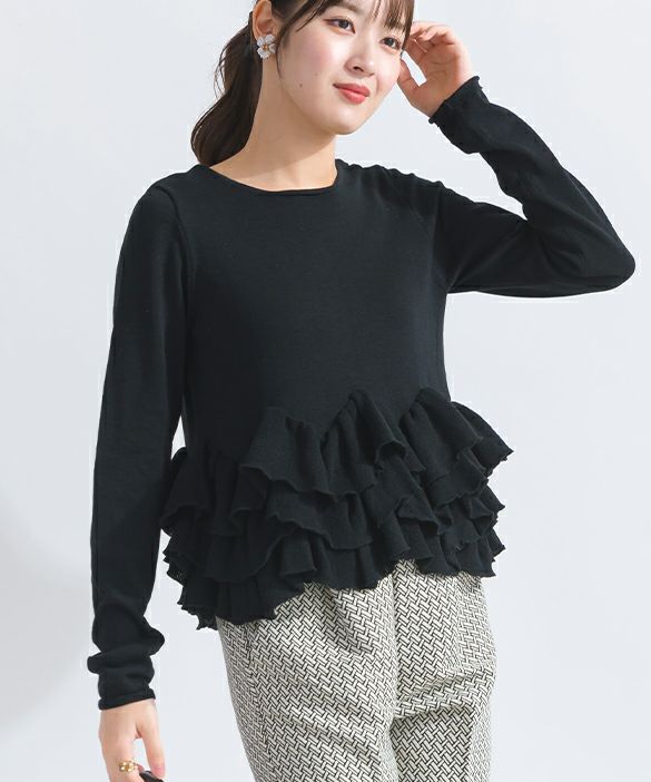 model：H165　着用サイズ：M　ブラック（ボタン後ろ）