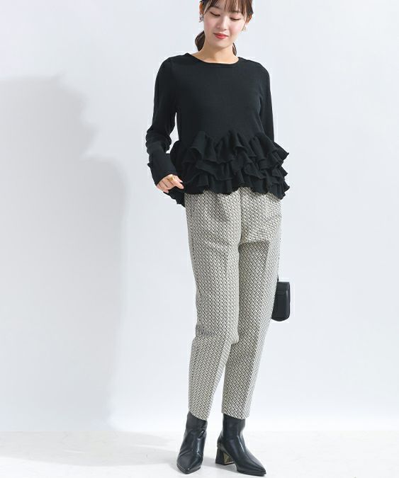 model：H165　着用サイズ：M　ブラック（ボタン後ろ）