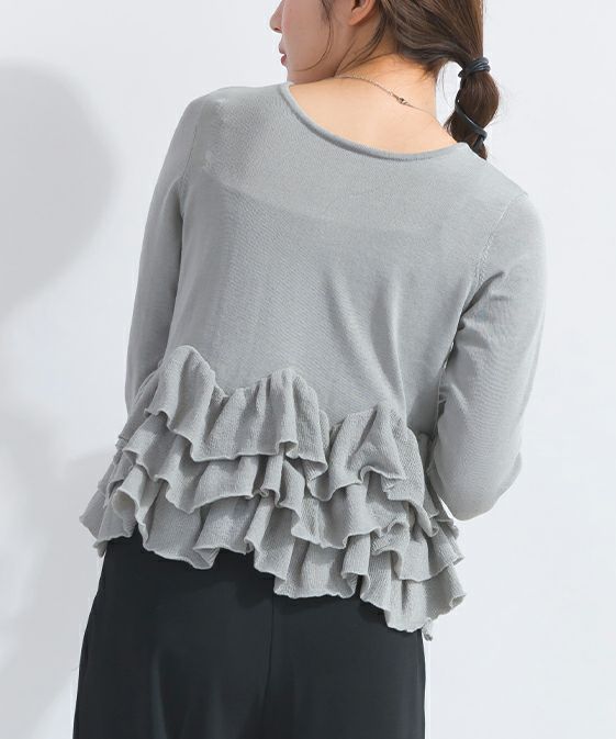 model：H165　着用サイズ：M　グレー