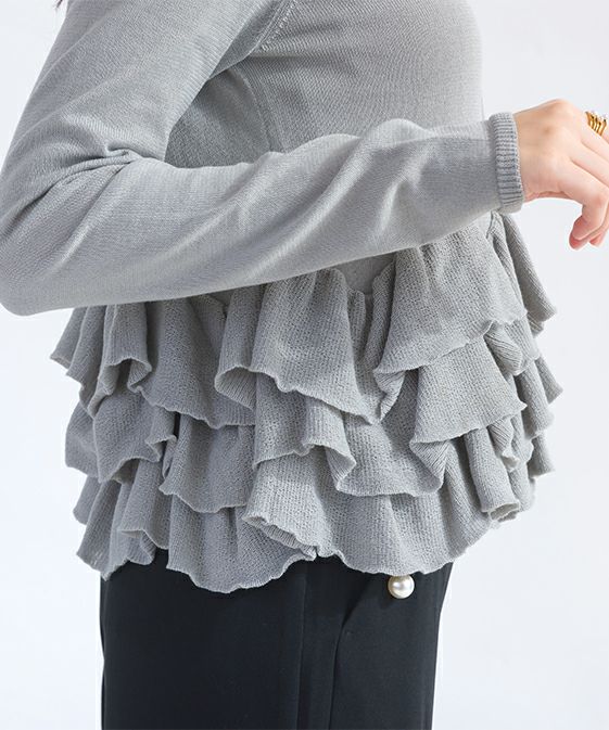 前後2WAYラッフルカーディガン | PICCIN (ピッチン) 公式通販