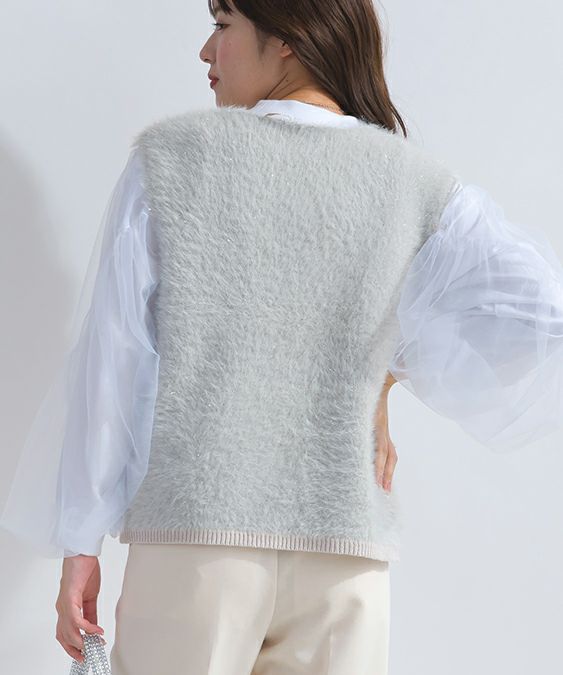 model：H165　着用サイズ：M　グレイッシュベージュ