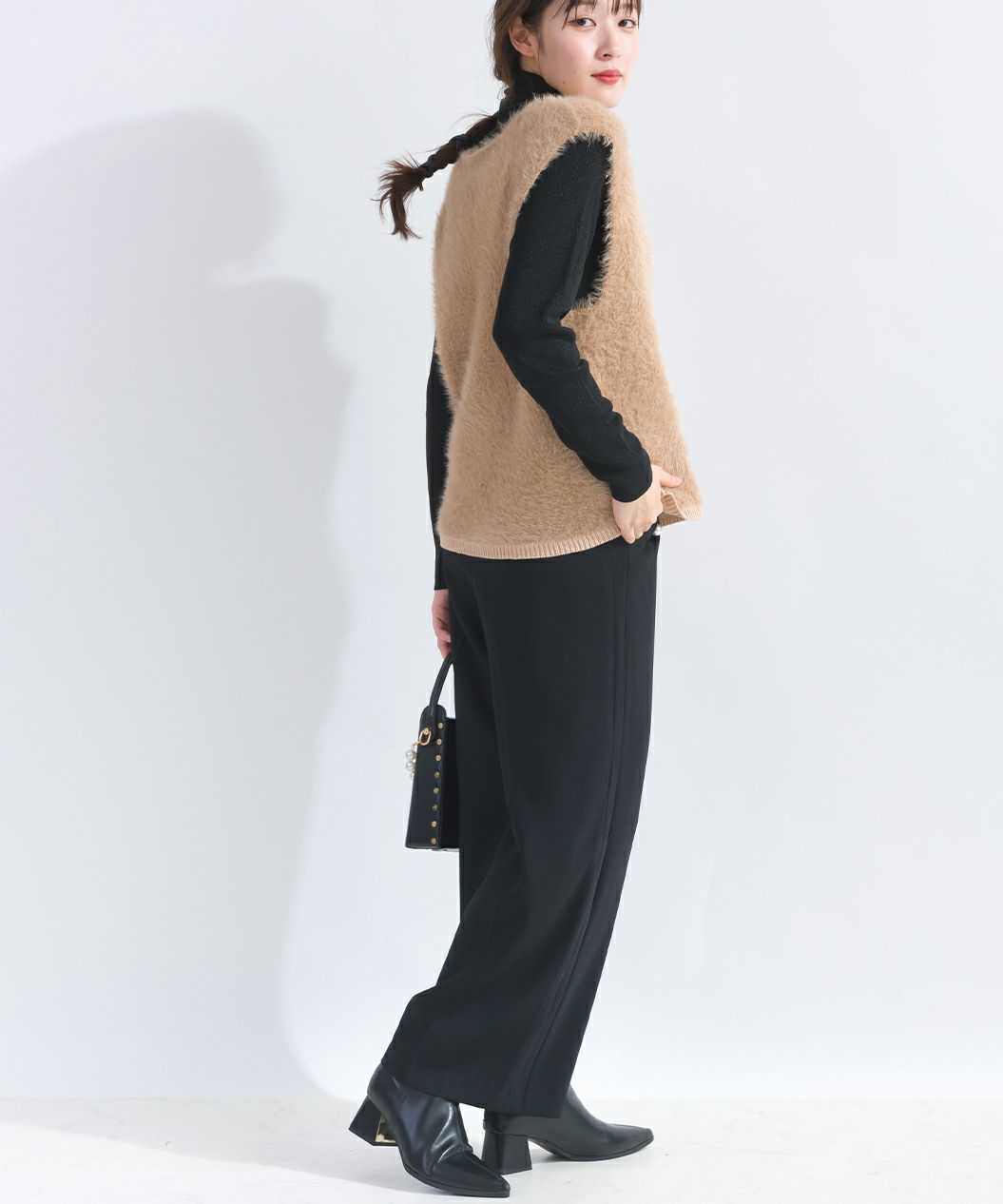 model：H165　着用サイズ：M　キャメル