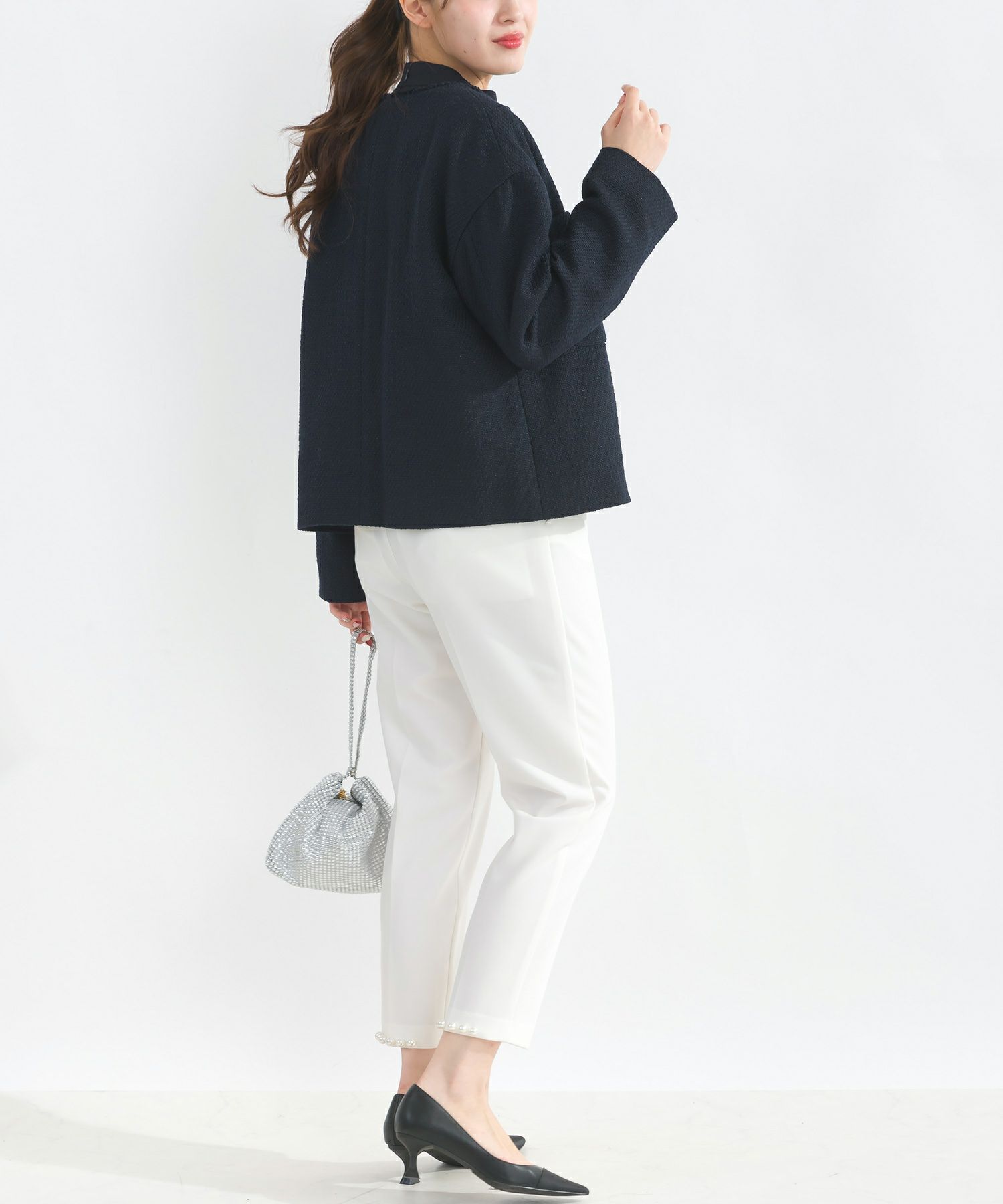 model：H165　着用サイズ：M　ネイビー