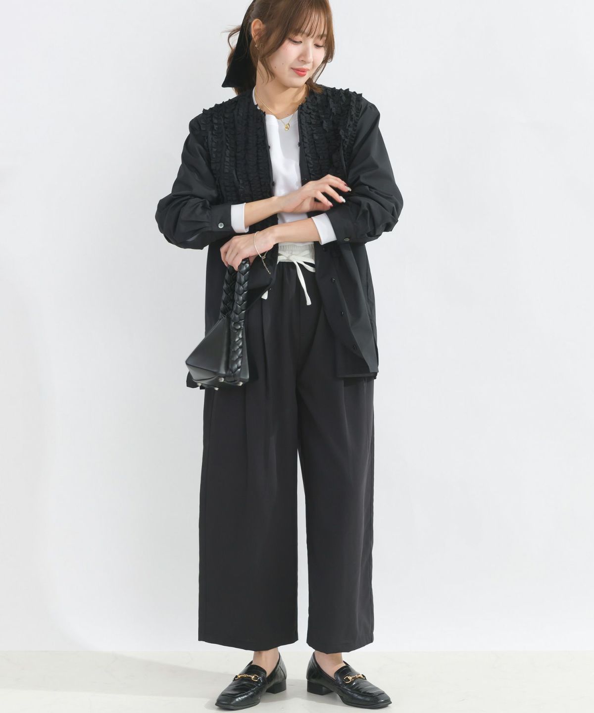 model：H165　着用サイズ：M　ブラック