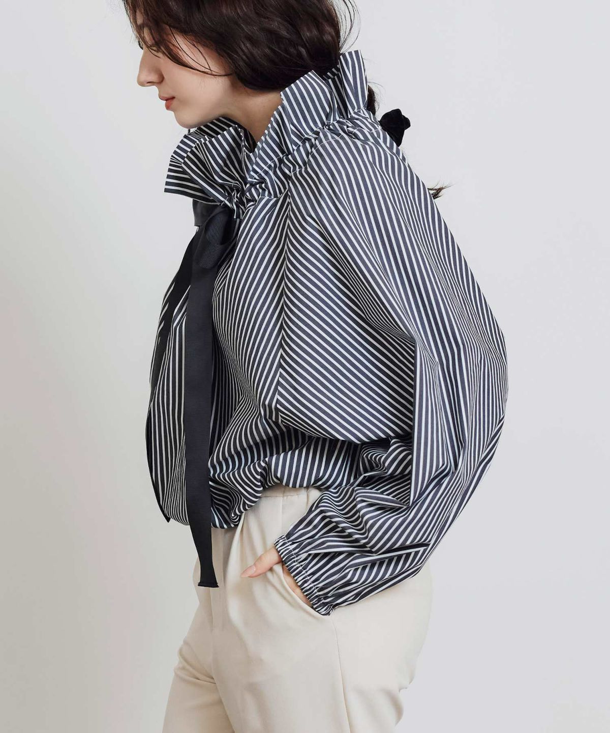 model：H155　着用サイズ：M　ブラック系その他