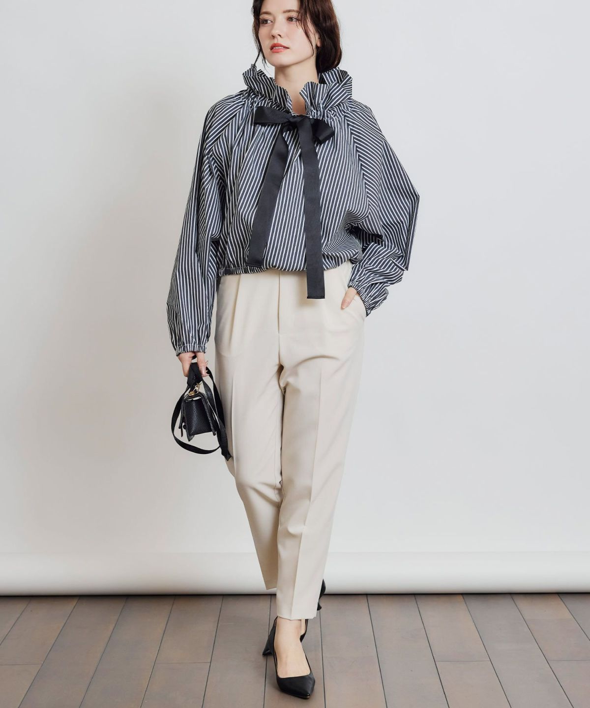 model：H155　着用サイズ：M　ブラック系その他