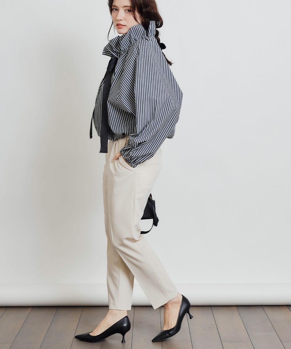 model：H155　着用サイズ：M　ブラック系その他