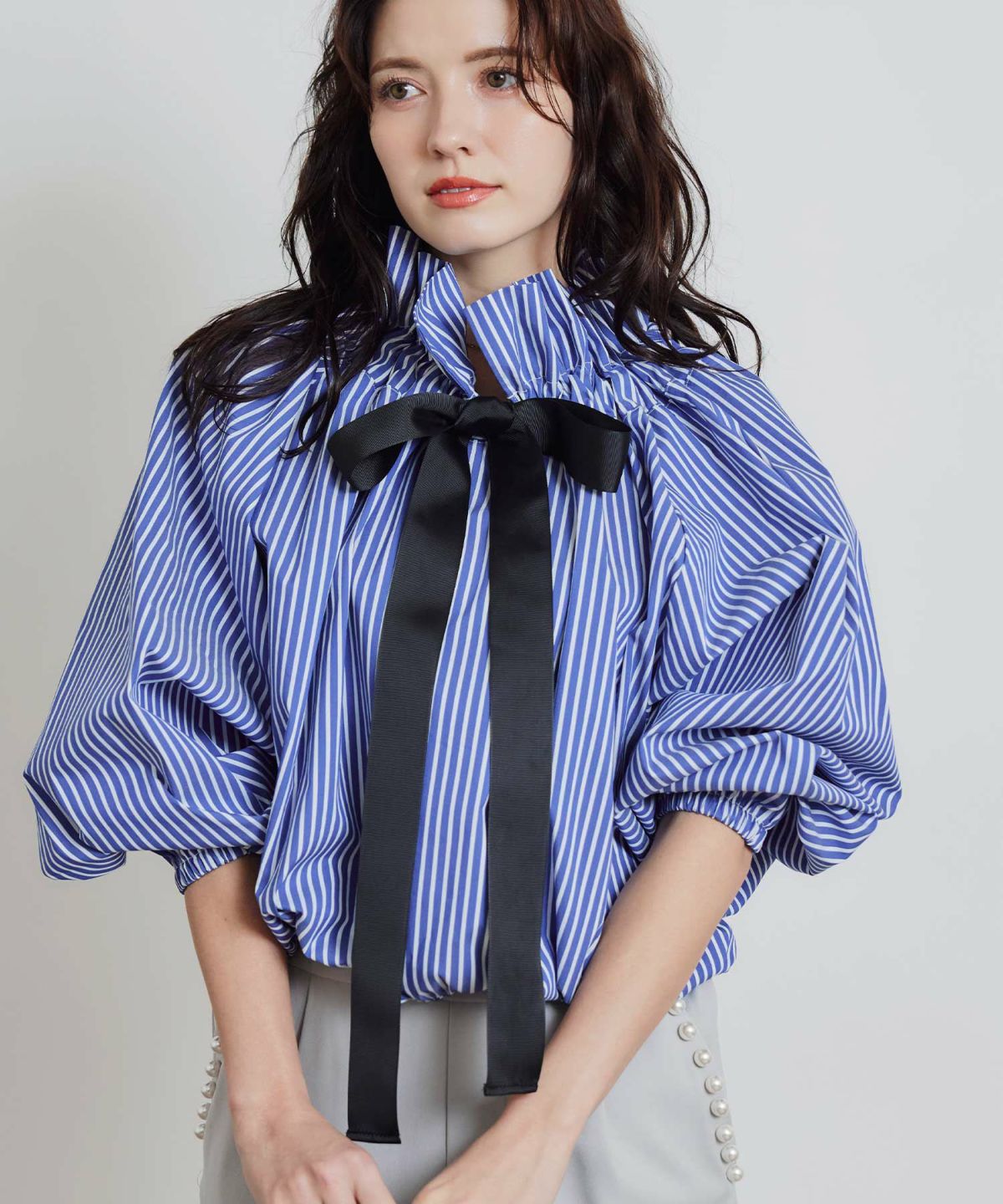 model：H155　着用サイズ：M　ブルー系その他