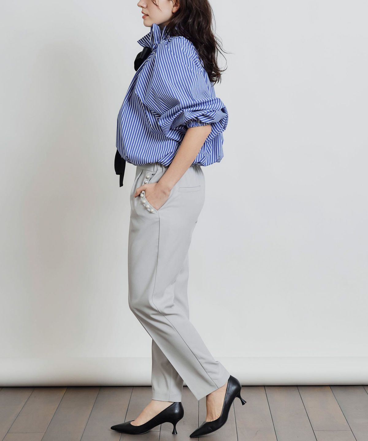 model：H155　着用サイズ：M　ブルー系その他