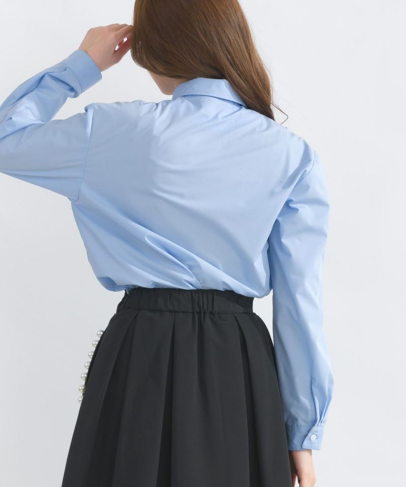 ブラウス シャツ 襟取り外し2wayフリルロングシャツ レディース 襟取り外し2wayフリルロングシャツ | PICCIN (ピッチン) 公式通販