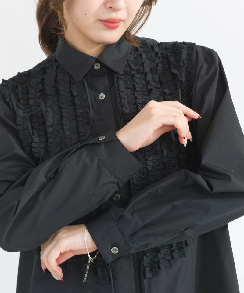 ピンクハウス ピコフリル ロングシャツワンピース 2way リボン取り外し可能 セール】 水玉プリントリボンタイ付きセーラーワンピース