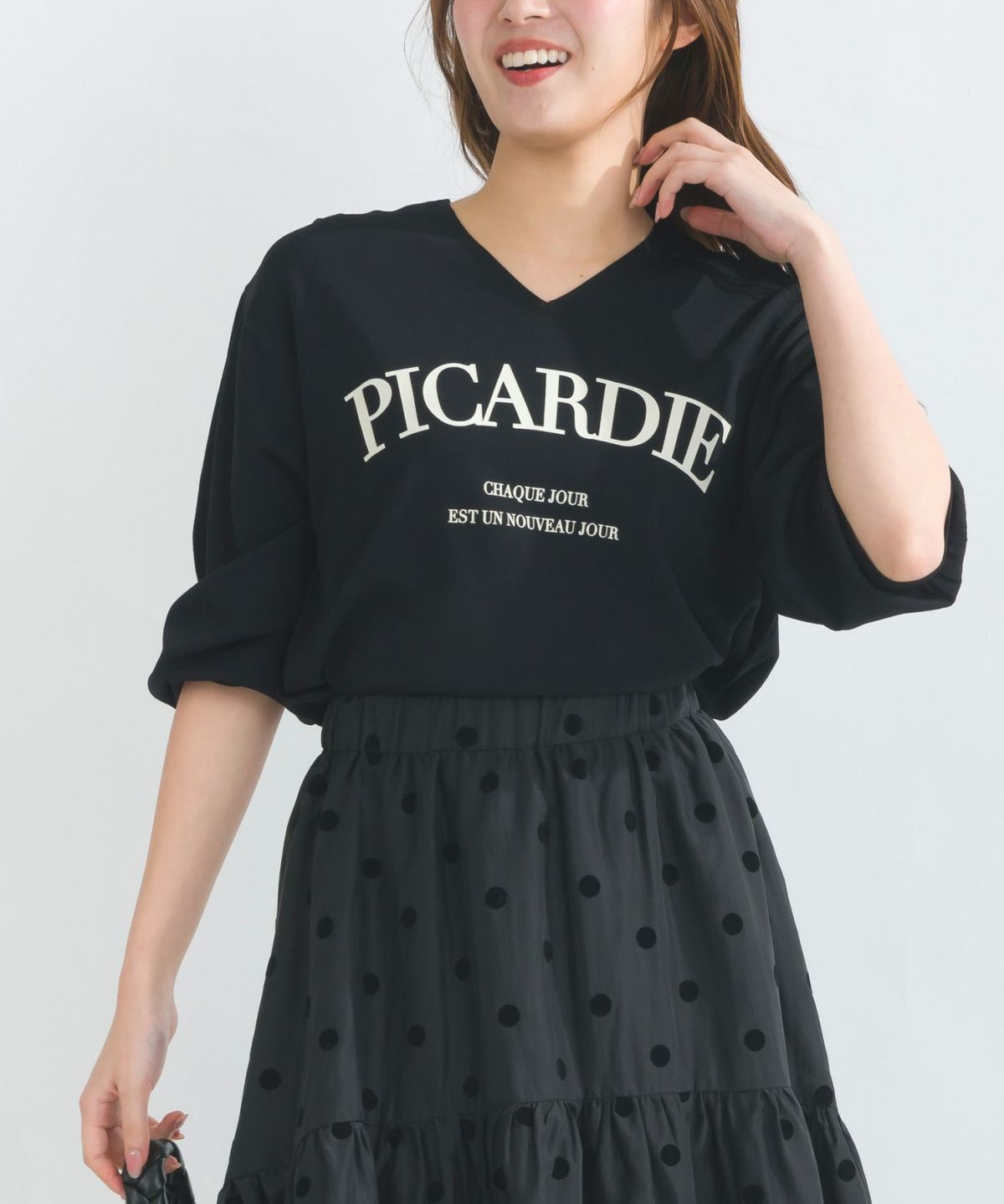 model：H165　着用サイズ：M　ブラック