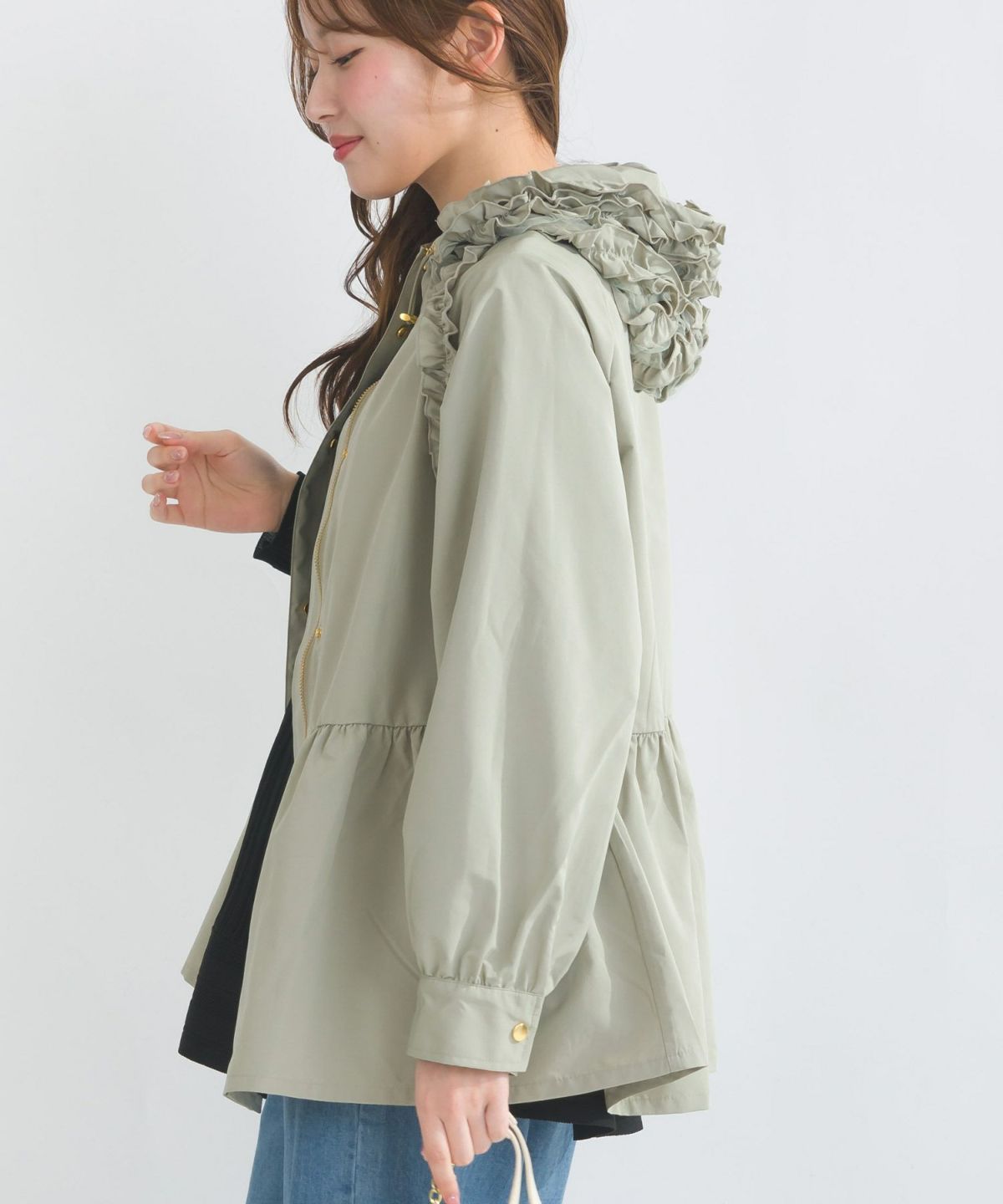 model：H165　着用サイズ：M　ライトグリーン