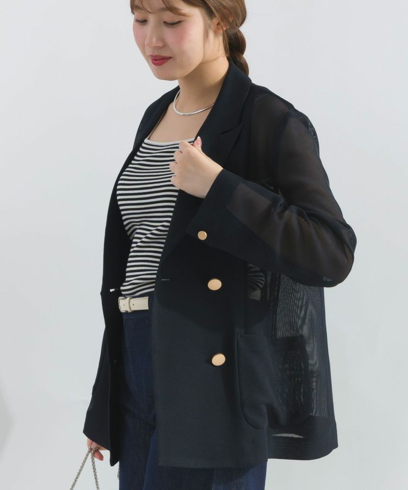 model：H165　着用サイズ：M　ネイビー