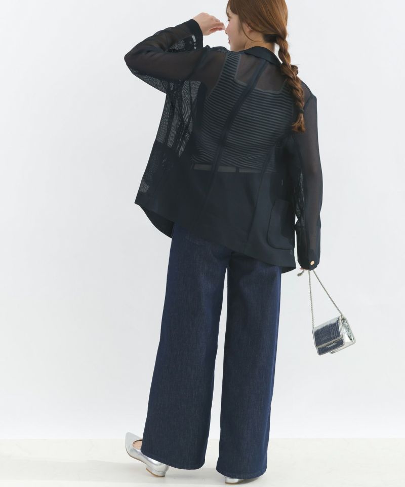 model：H165　着用サイズ：M　ネイビー