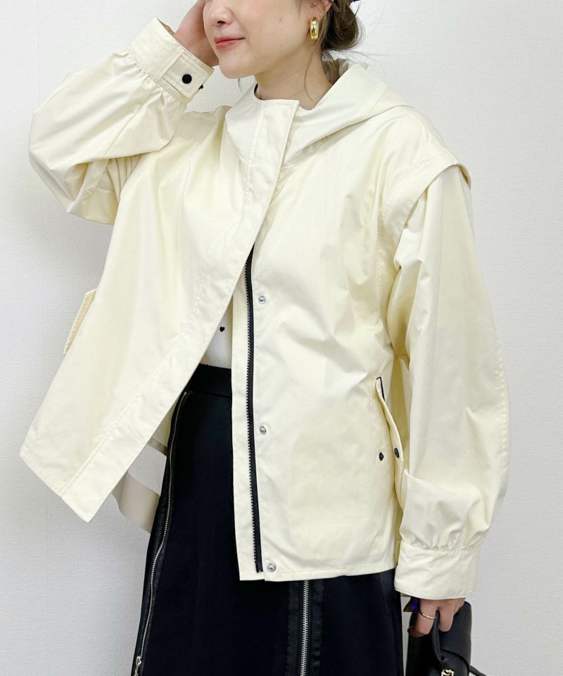 model：H164　着用サイズ：M　オフホワイト