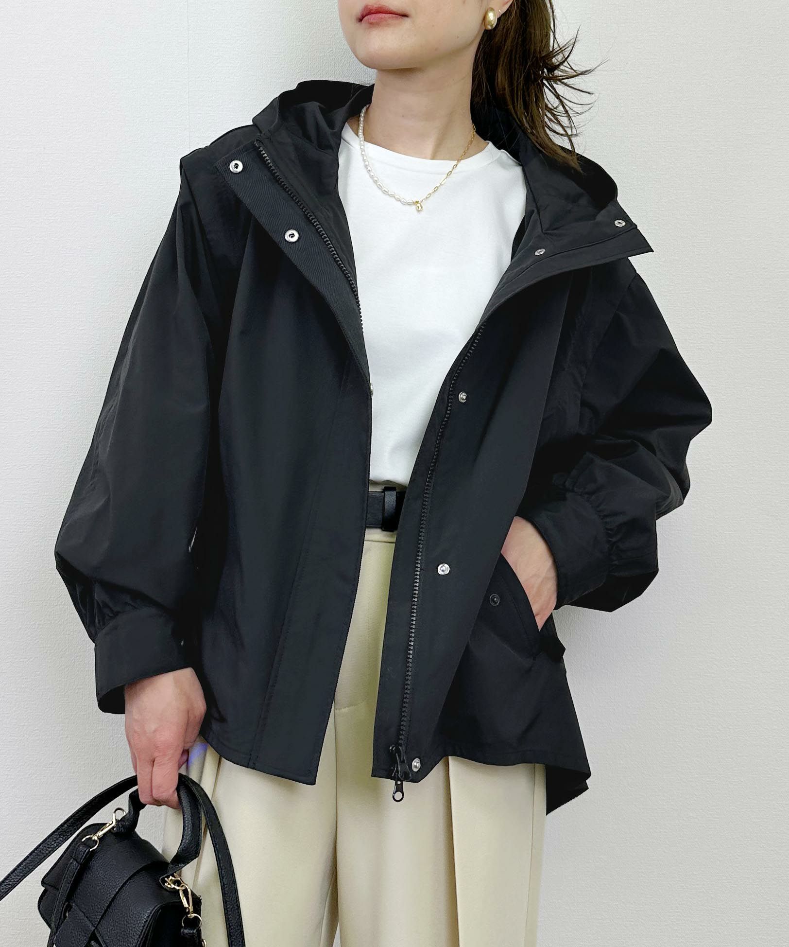 model：H164　着用サイズ：M　ブラック