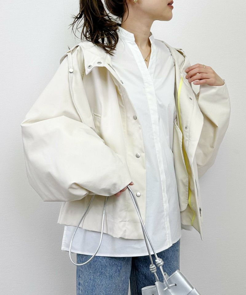 model：H164　着用サイズ：M　オフホワイト