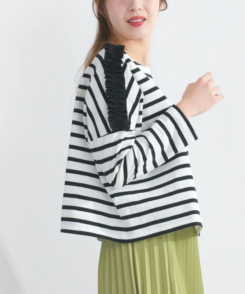 model：H165　着用サイズ：M　オフホワイト