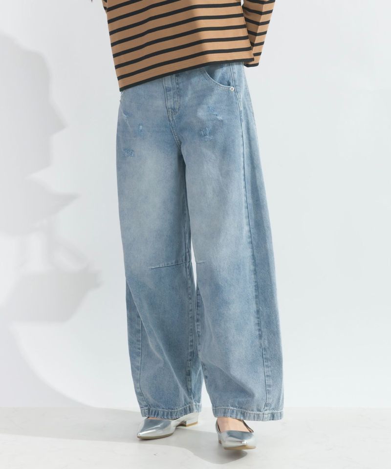 model：H165　着用サイズ：M　サックスブルー