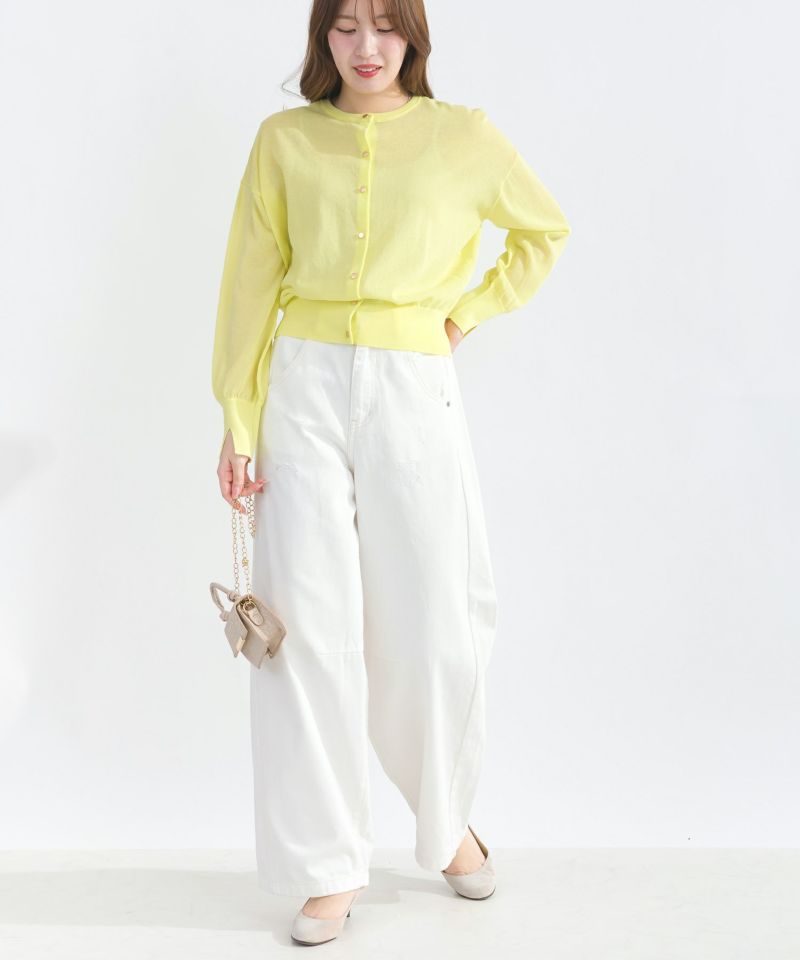 model：H165　着用サイズ：M　オフホワイト