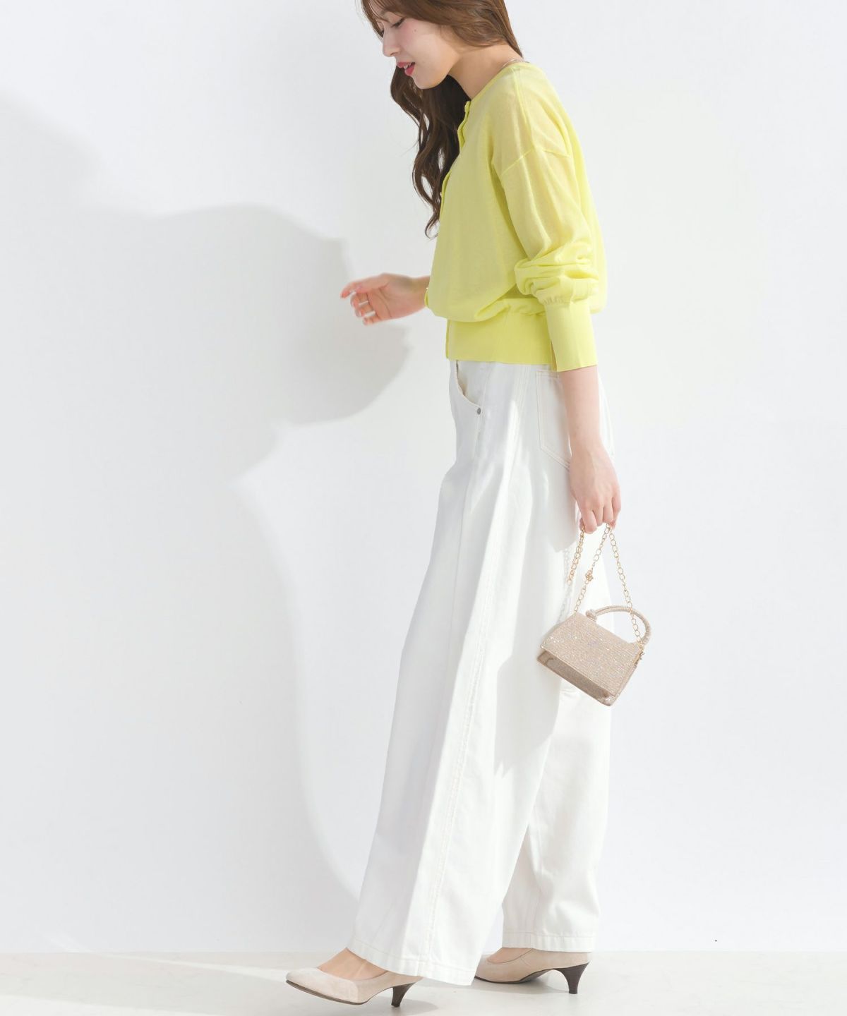 model：H165　着用サイズ：M　オフホワイト